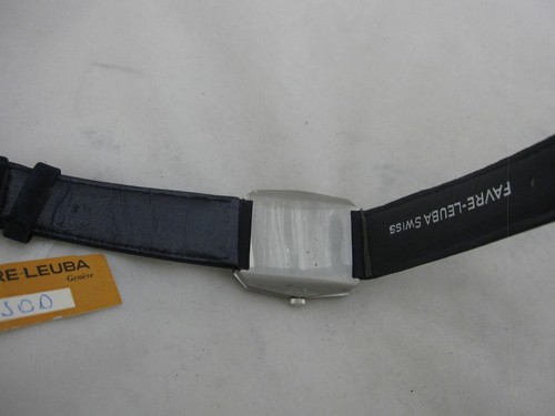 NOS NEW SWISS VINTAGE MECHANICAL HAND WINDING BIG ANALOG FAVRE LEUBA MENS WATCH - Picture 3 of 5