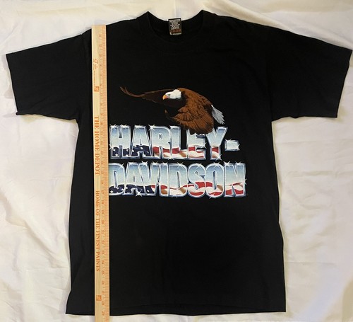 Vintage 1990s Harley Davidson T Shirt Live Free or Die Bellevue, Wa - Picture 5 of 6