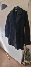 Calvin Klein 100% Merino Wool Black Coat Women Size Large