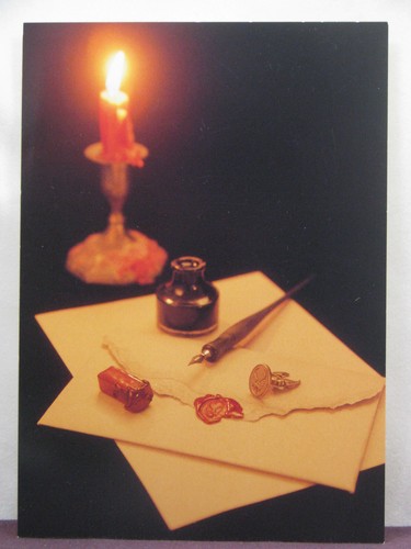 signed by author Chelsea Quinn Yarbro,promotional postcard for St. Germain Cycle - Picture 2 of 2
