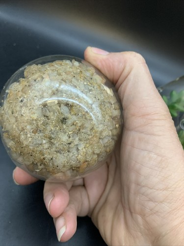 VTG Rare Pier One Imports Faux Succulents 2 Tear Drop Shaped Hanging Terrarium - Afbeelding 6 van 8