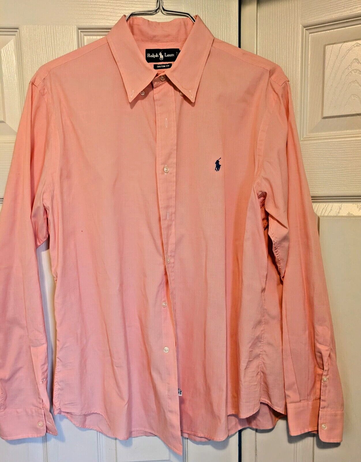 Polo Ralph Lauren uomo camicia rosa XL vestibilità personalizzata polo pony