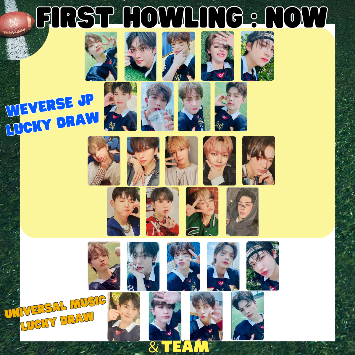 &TEAM First Howling : NOW 1st ALBUM Lucky draw andteam photo &TEAM First Howling : NOW 1st ALBUM Lucky draw andteam photo