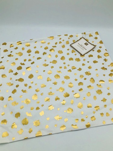 Pottery Barn Teen Metallic Gold Pillowcase Cheetah Leopard Animal Print NWT - 第 1/6 張圖片