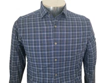 Travel Tech Tailored Fit Point Collar Plaid Sportshirt, size: M, new
