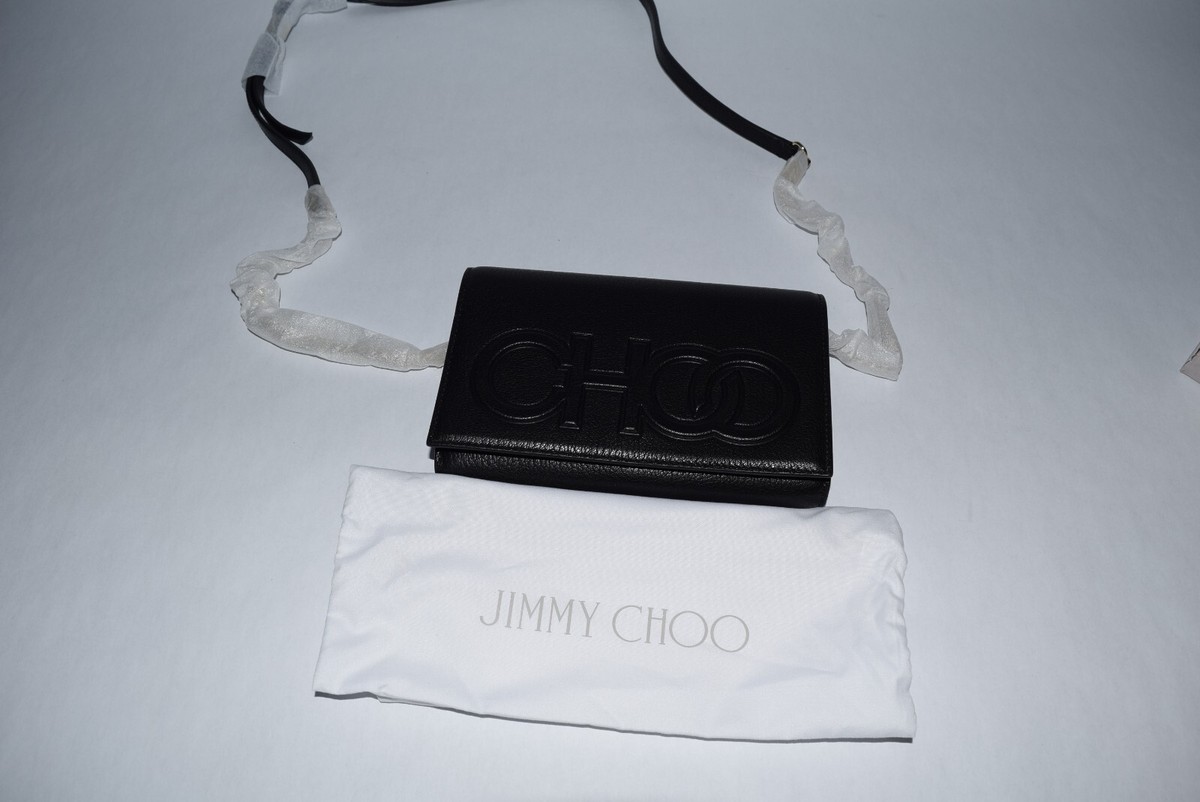 Jimmy Choo Sonia ショルダーバッグ ブラック NWT Authentic JIMMY CHOO Sonia Black Leather Bag Emboss