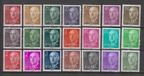 SPAIN - ESPAÑA -YEAR 1955 COMPLETE SET MINT MNH SC# 815 - 835 GENERAL FRANCO - Picture 1 of 1