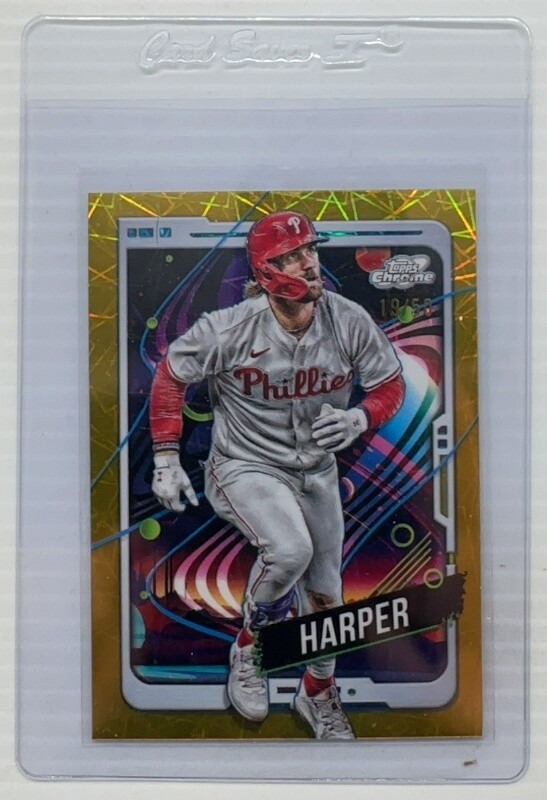 2024 Topps Cosmic Chrome Bryce Harper Gold Interstellar Refractor #19/50 #164