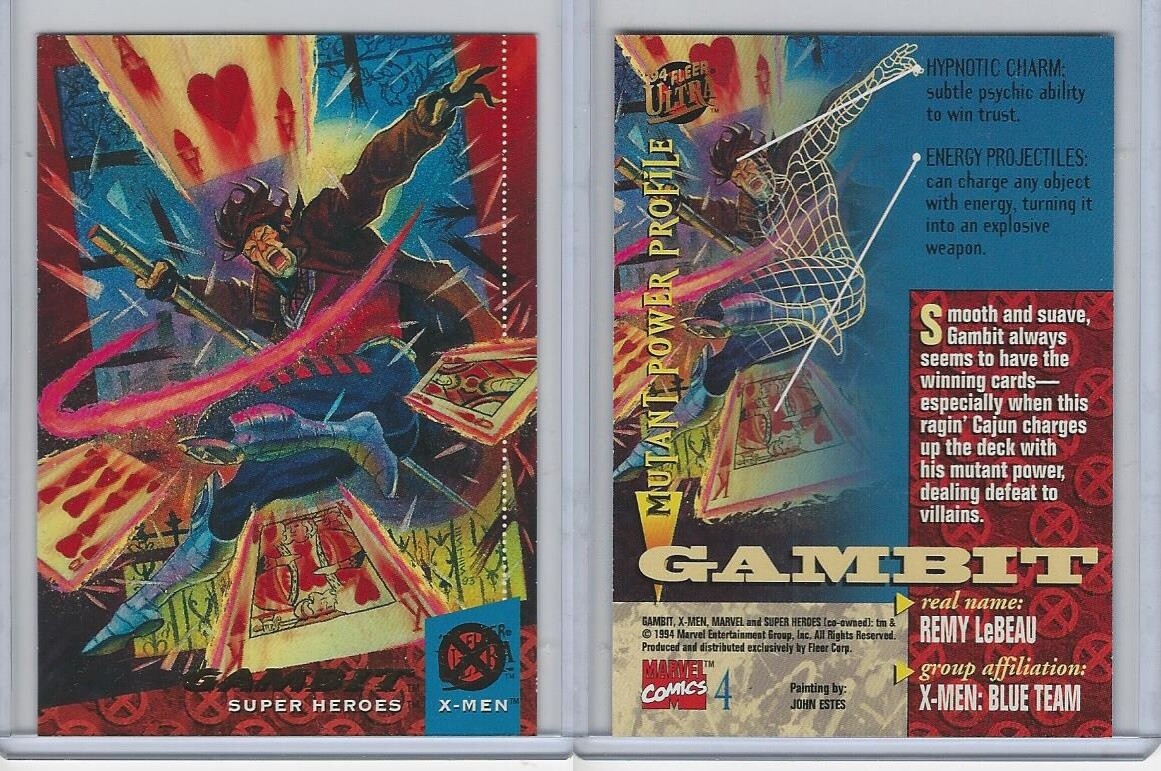 1996 Fleer ultra Marvel X　ホロフラッシュ　ガンビット 1996 Fleer ultra Marvel X ホロフラッシュ ガンビット 1996