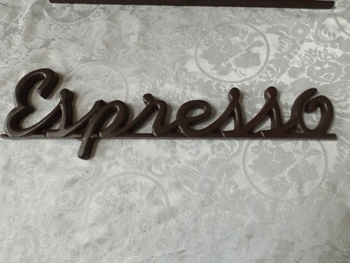 Lot 3 metal Coffee SIGNS MOCHA, LATTE,ESPRESSO home kitchen office wall decor - Picture 5 of 8
