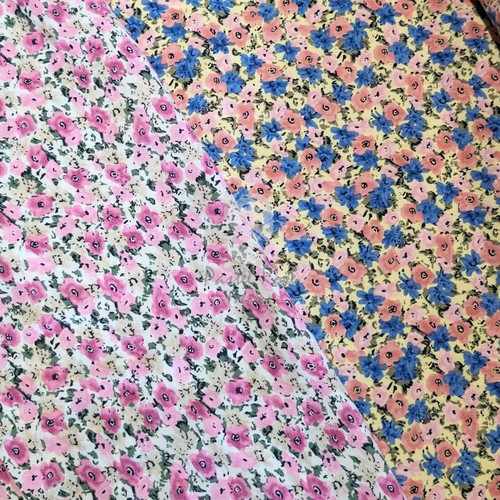 Viscosa estampados florales 100% tela de rayón ropa de vestido extra ancho 55" | por metro - Imagen 3 de 26
