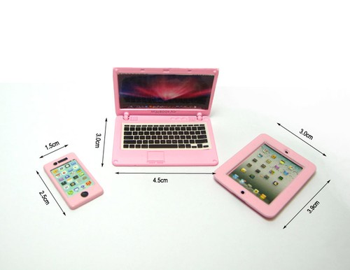 Dollhouse Miniature Mobile Phone Cellphone IPAD Laptop Tablet Computer PC Decor - Picture 131 of 134