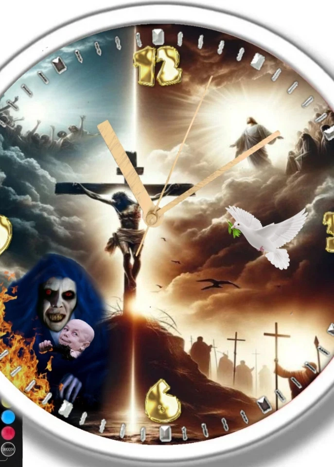 Jesus Christ Clock With Led Lights - Image 2 of 4