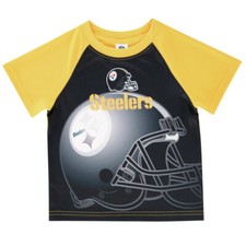 Camisa Pittsburgh Steelers Performance Bebé Niño Pequeño, Casco de Fútbol Americano Gerber NFL