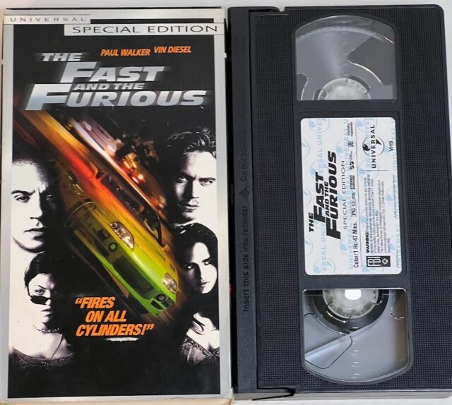 The Fast and the Furious VHS Tape Movie Walker Diesel