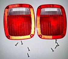 2 ~ Grote OEM 9130 91302 Universal Truck Trailer DOT Tail Light Lenses w/ Screws
