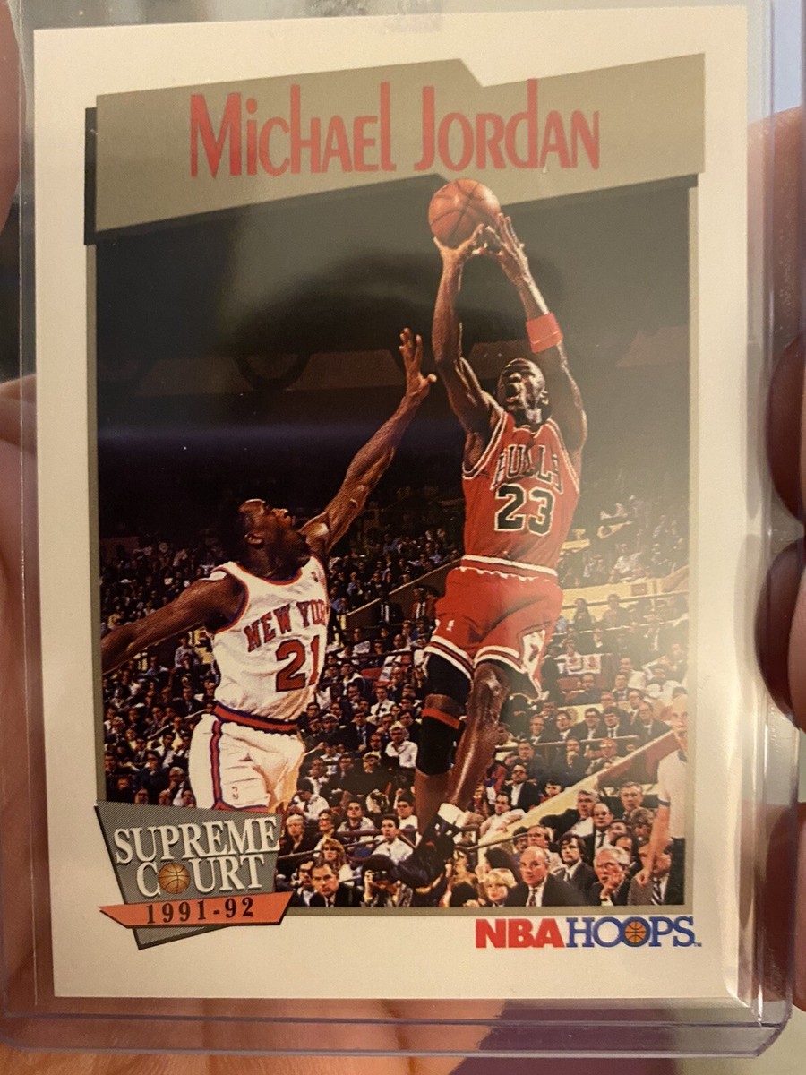 1991 NBA Hoops 455 Michael Jordan Supreme Court Basketball Card