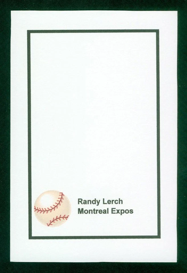 #0697, 4" x 6" Photo Card, Signed-Autographed, Randy Lerch, Montreal Expos - Image 2 of 2