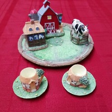 Miniature Farm Tea Set/11pc. Decorative /1993 Summco International