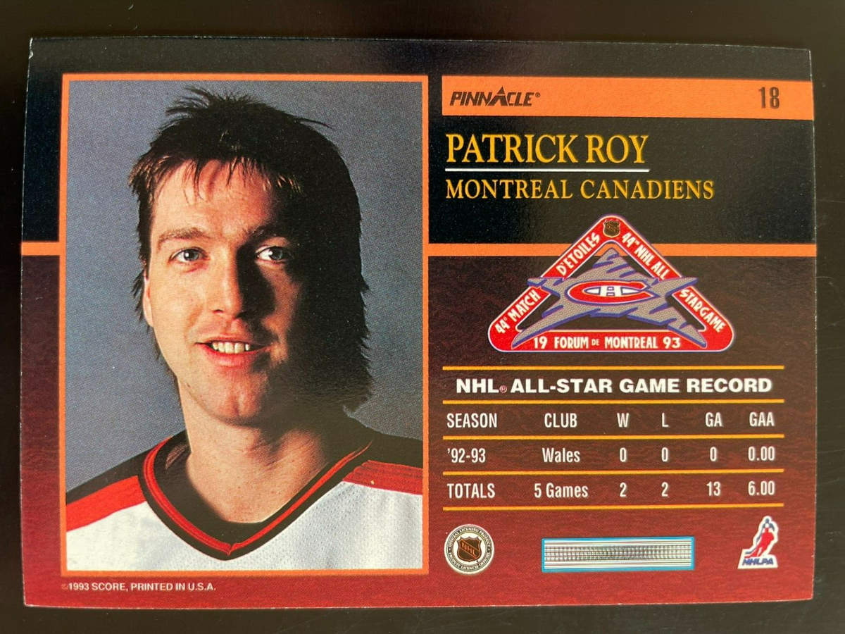 Patrick ROY 1993-94 Pinnacle All-Star Game #18 Montreal Canadiens