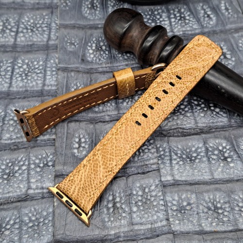 Straußenbein Leder Uhrenarmband für Apple Watch Größe 38/40/41mm - Bild 2 von 12