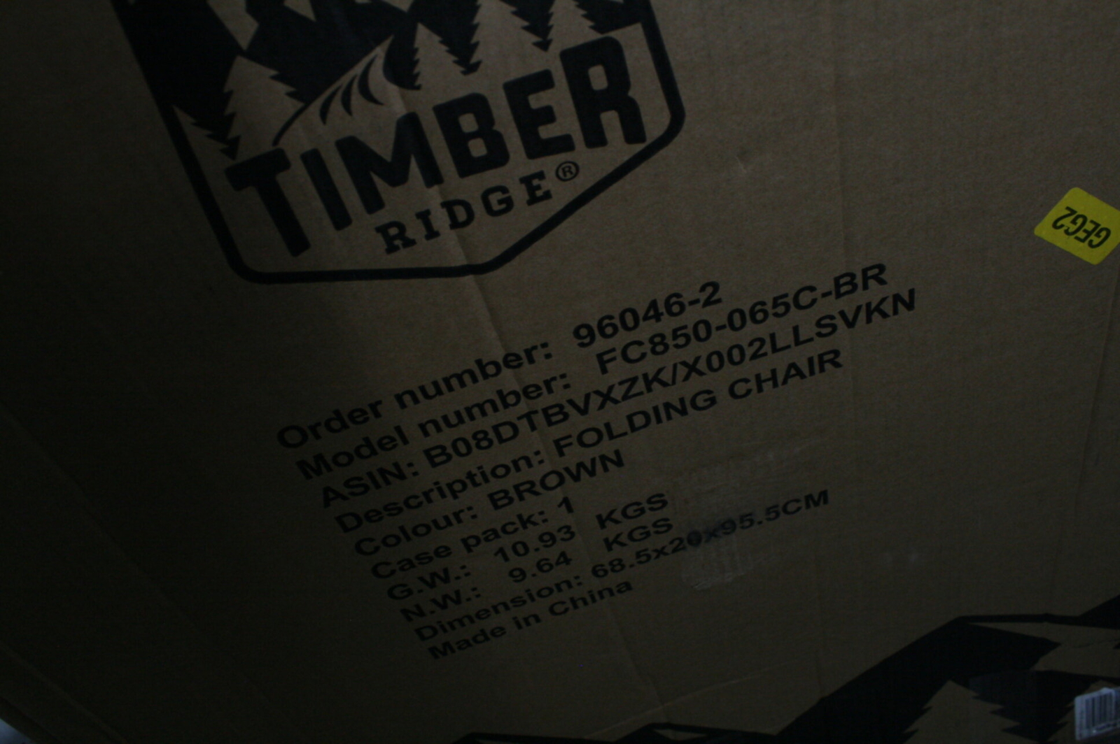 SEE NOTES TIMBER RIDGE XXL Oversized Directors Chair Foldable Side