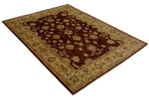 Afghan Chobi Ziegler Teppich Handgeknüpft 150x200 Rot Orientalisch Wolle - Picture 3 of 7