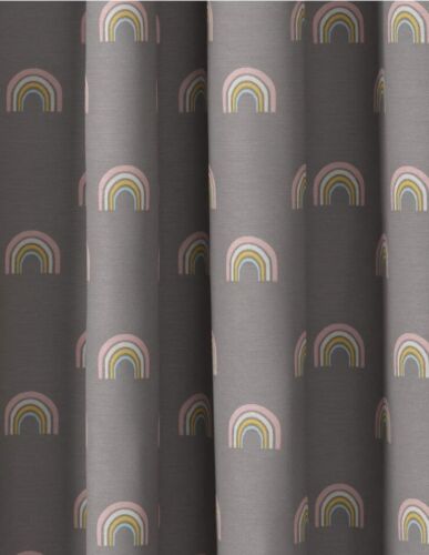Nuove tende Marks & Spencer grigio occhiello arcobaleno oscurante 66” x 90” goccia - Foto 3 di 5