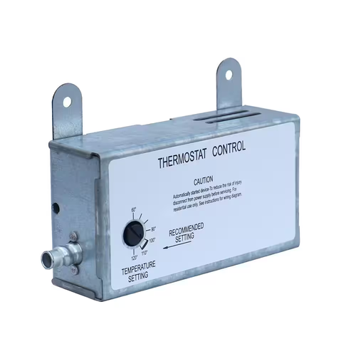 Controllable Temperature Automatic10 Amp Exhaust Fan Thermostat Control, Silver - Picture 7 of 12