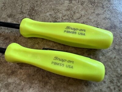 🟡 NEW Snap-On HI-VIZ YELLOW Mini 5” POCKET PRY BAR SET PBMS5