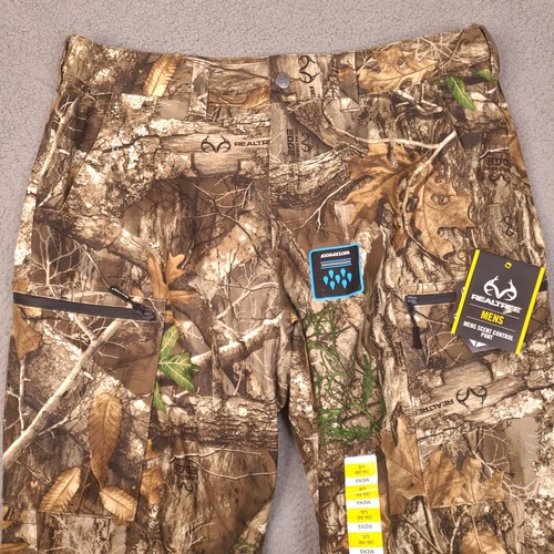 Realtree Edge Scent Control Pants Mens Large Waterproof Camo Hunting Gear - Picture 3 of 20