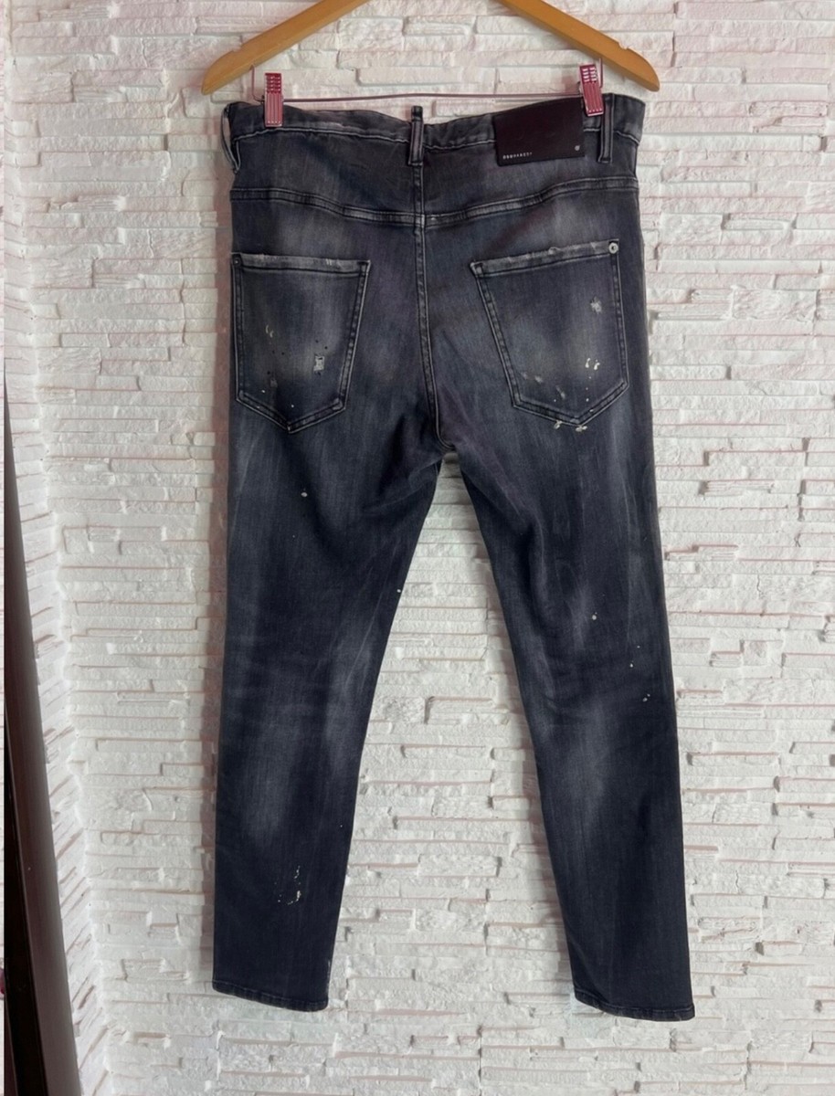 DSQUARED2 ダークデニム Gジャン 48 DSQUARED2 ダークブルー ノースリーブデニムジャケット48 DSQUARED2