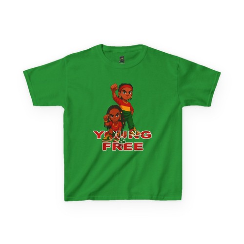 Juneteenth Young & Free Kids Empowering Youth Unisex T-Shirt - Picture 22 of 37