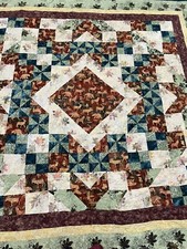 Antique Quilt Hand Made Diamond pattern