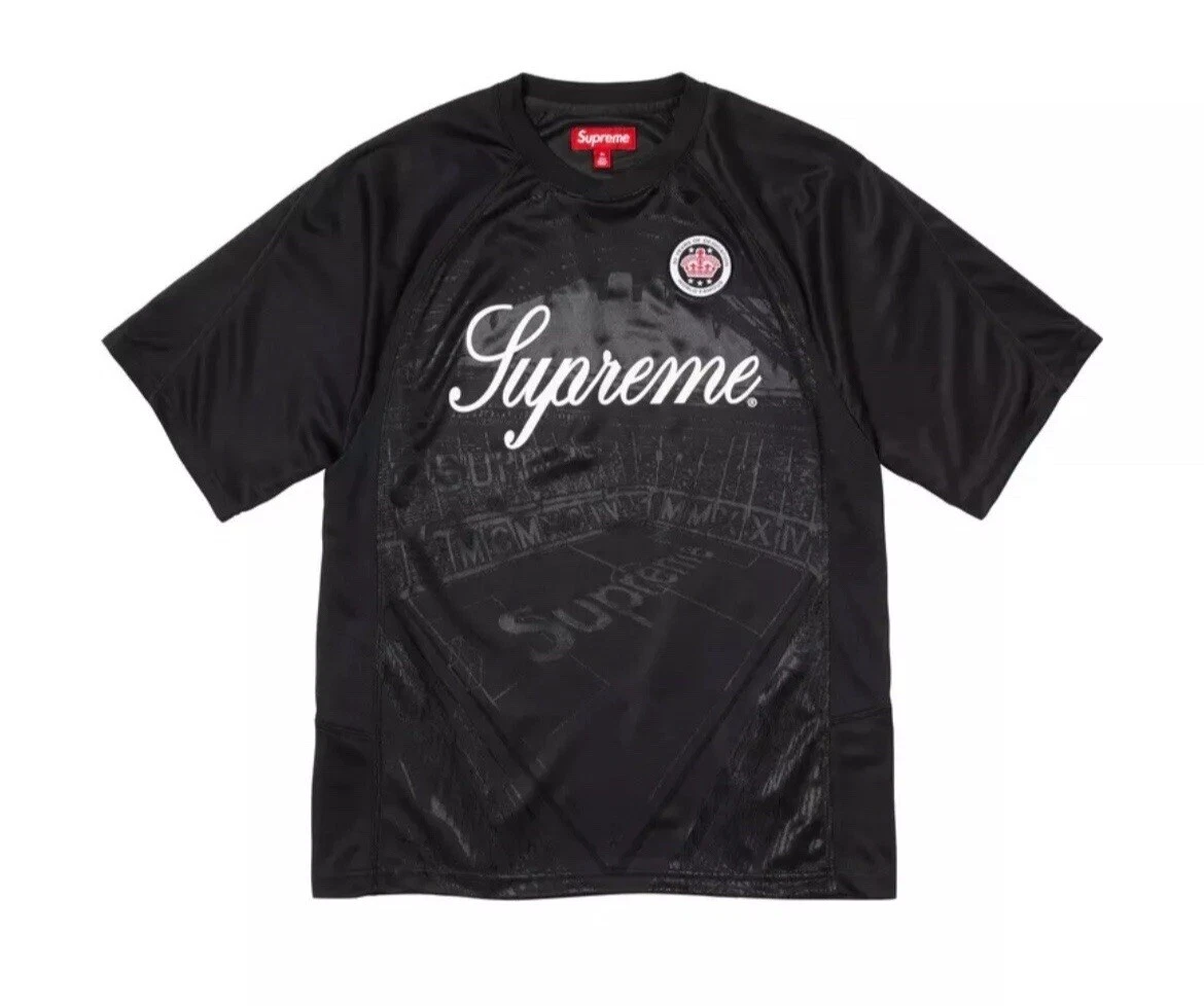Maillot de foot jacquard Supreme   Noir PETIT ✅LIVRAISON RAPIDE✅