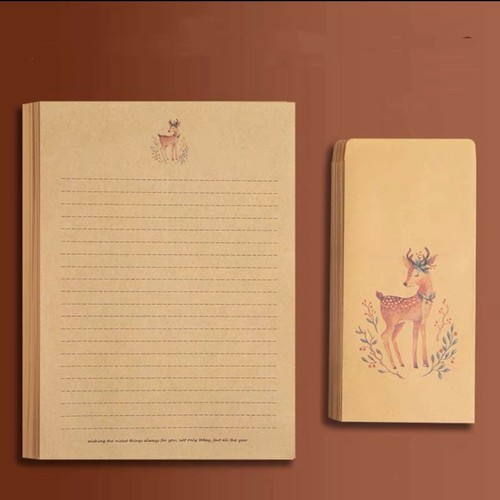 3/10Pcs Set Writing Paper and Envelope Beautiful Lovely designs with Deer - Bild 6 von 12