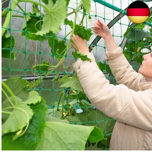 Ranknetz - Gurkennetz mit 50 Pflanzenbinder, Rankgitter für Gurken, - Bild 5 von 8