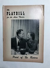 Vintage 1952 Playbill - Point Of No Return w/ Henry Fonda @ The Alvin Theatre