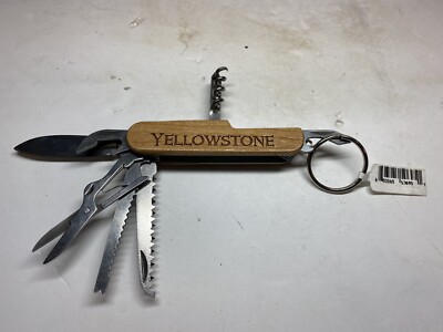 YELLOWSTONE Real Wood Handle Stainless Folding Pocket Knife Multi Tool Jennifer