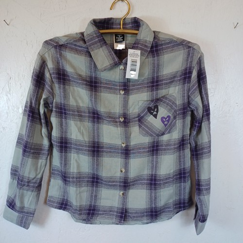 Disney Nightmare Before Christmas Jack Skellington Purple/Gray Flannel Top-6/6X - Picture 2 of 7