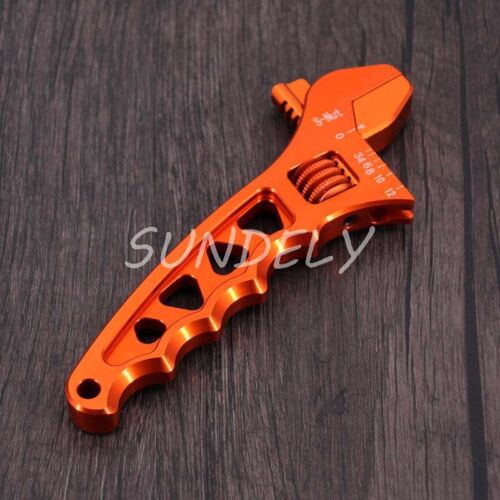 Hi-Q 3AN-12AN Adjustable Aluminum Wrench Fitting Tools Spanner Orange UK - Picture 4 of 6