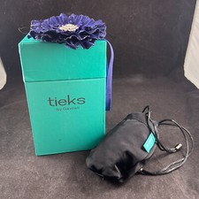 TIEKS BY GAVRIELI EMPTY BOX SIZE 12 CHESTNUT INCLUDES NAVY FLOWER  BAG / POUCH