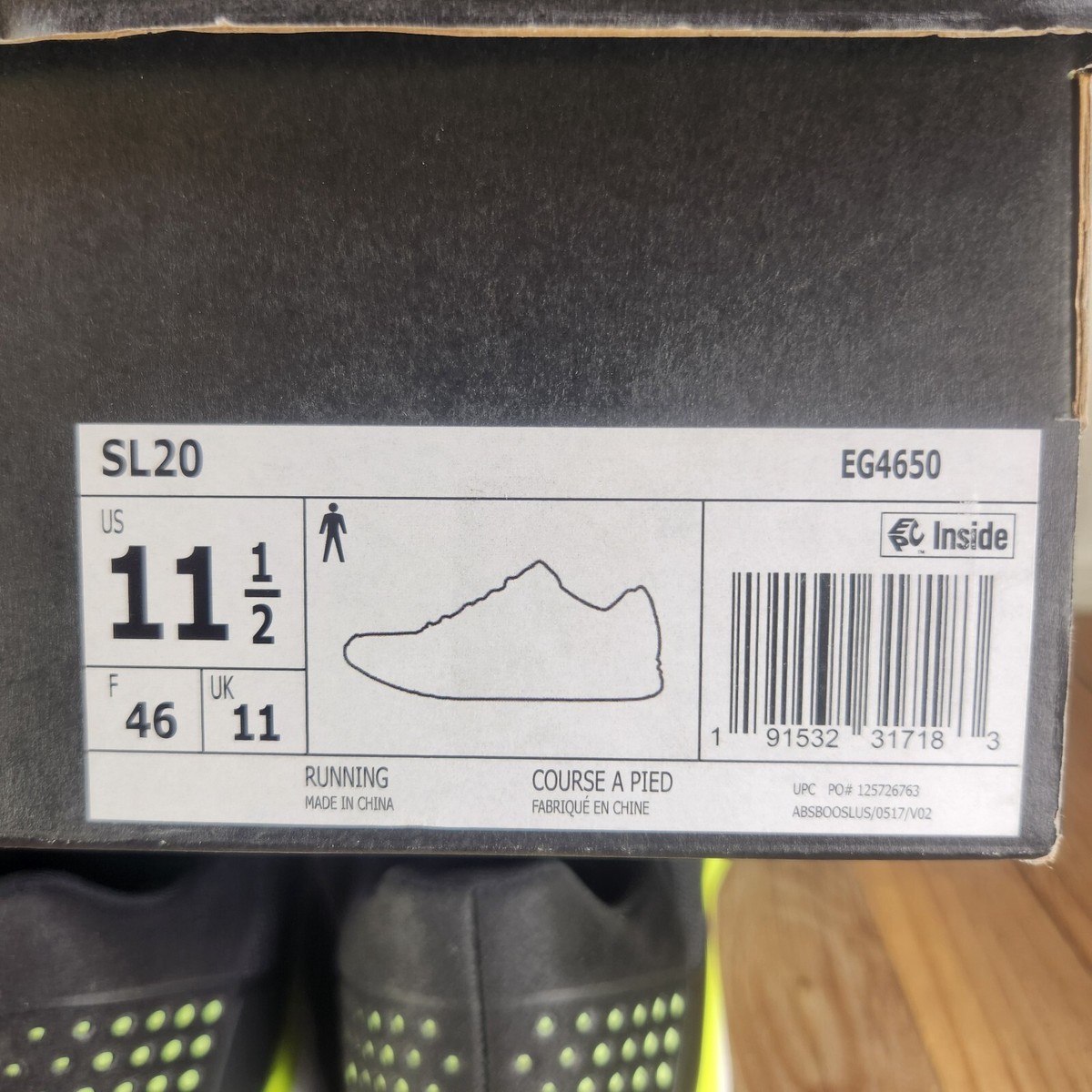 Adidas SL20 Mens Size 11.5 Black Athletic Training Running Sneakers Shoes EG4650 adidas SL20 Core Black for Sale | Authenticity Guaranteed | eBay main image 3