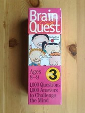 BRAIN QUEST Grade 3 AGES 8-9 1,000 Questions/Answers to Challenge the Mind NEW