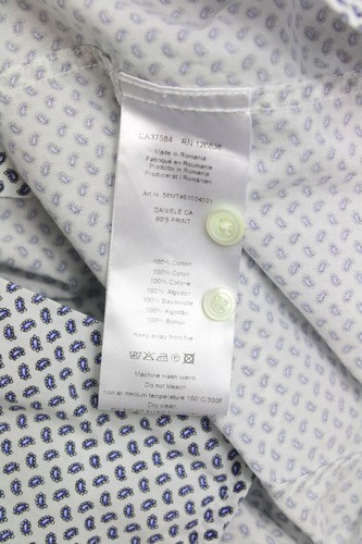 J. LINDEBERG Daniele CA 60's Print Slim Fit Shirt Men's 39 / 15 1/2 Cutaway - Picture 6 of 7