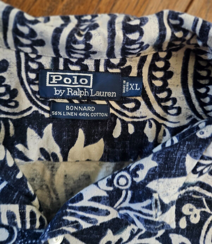 Camisa polo vintage de Ralph Lauren hawaiana Bonnard floral para hombre talla XL - Imagen 2 de 4