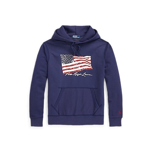 POLO RALPH LAUREN Men's SZ 3XL-Big Navy America USA Flag Fleece Pullover Hoodie - Bild 4 von 4