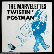 THE MARVELETTES-Twistin' Postman-Rare Northern Soul Picture Sleeve-TAMLA #54054