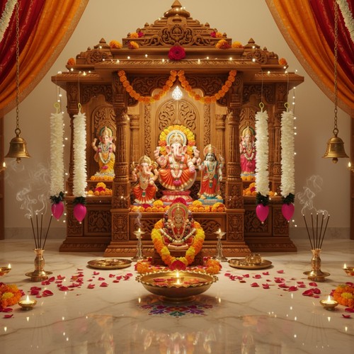 STORE INDYA Diwali Wandbehang Deko, 5er Set - Bild 3 von 8