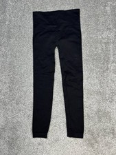 Spanx Leggings Womens Medium Black Stretch Mid Rise Athleisure Workout Running